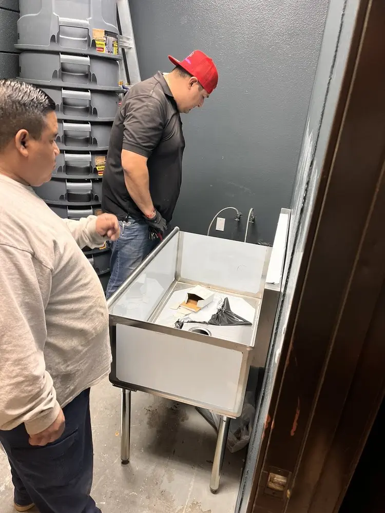Commercial plumbing and sink installation in Draper